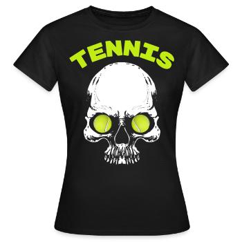 tennis / tennis / joueur de tennis / jeu de tennis - T-shirt Femme - noir - Devant - AI Model Female 172 dark (172cm)