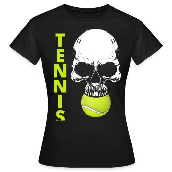 tennis / tennis / joueur de tennis / jeu de tennis - T-shirt Femme - noir - Devant - AI Model Female 172 dark (172cm)