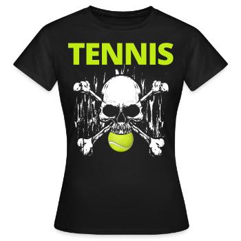 tennis / tennis / joueur de tennis / jeu de tennis - T-shirt Femme - noir - Devant - AI Model Female 172 dark (172cm)