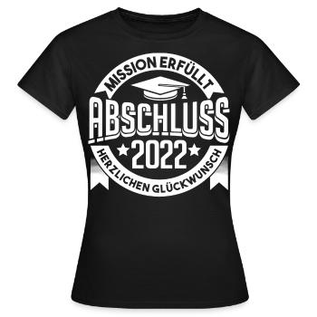 Schulabschluss Abschluss 2022 - Frauen T-Shirt - Schwarz - Vorne - AI Model Female 172 dark (172cm)