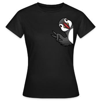 Puffin bird lovers - Women's T-Shirt - black - Front - AI Model Female 172 dark (172cm)