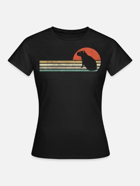 Capybara Tier Wasserschwein Nagetier - Frauen T-Shirt - Schwarz