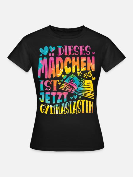 Einschulung Gymnasium Mädchen - Frauen T-Shirt - Schwarz