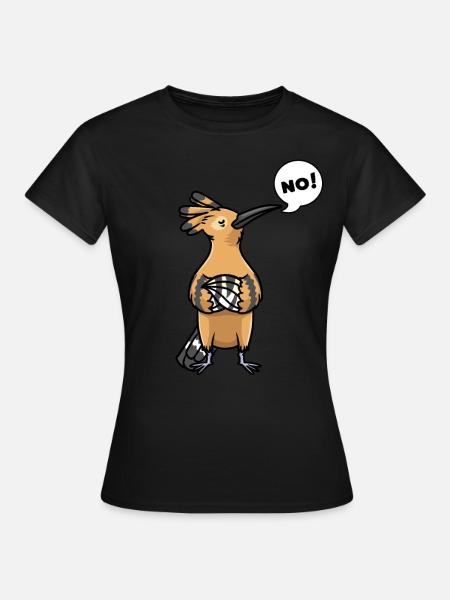 Sturer Wiedehopf Vogel - Frauen T-Shirt - Schwarz