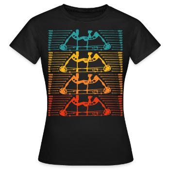 Arc de cible de tir à l’arc et flèche - T-shirt Femme - noir - Devant - AI Model Female 172 dark (172cm)