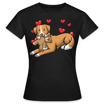 Nova Scotia Duck Tolling Retriever Hund - Frauen T-Shirt - Schwarz - Vorne - AI Model Female 172 dark (172cm)