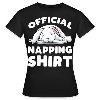 White Rabbit Rabbit - Women's T-Shirt - black - Front - AI Model Female 172 dark (172cm)