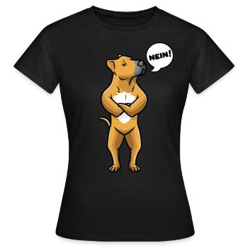 Tosa Chien de combat Chien Tosa Chien Têtu - T-shirt Femme - noir - Devant - AI Model Female 172 dark (172cm)