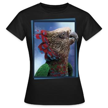 The cacique parrot - Women's T-Shirt - black - Front - AI Model Female 172 dark (172cm)
