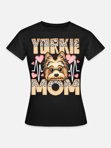 Yorkie Mom Mama Mama Yorkshire Terrier - Frauen T-Shirt - Schwarz