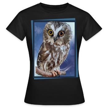 Hibou du Nord - T-shirt Femme - noir - Devant - AI Model Female 172 dark (172cm)