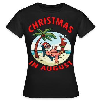 Christmas in August 2022 - Frauen T-Shirt - Schwarz - Vorne - AI Model Female 172 dark (172cm)