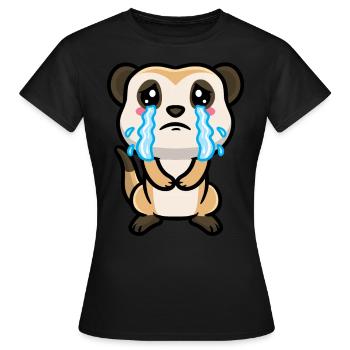 Erdmännchen Tierliebhaber Erdmännchenliebhaber - Frauen T-Shirt - Schwarz - Vorne - AI Model Female 172 dark (172cm)