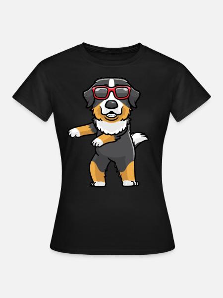 Berner Sennenhund Hund Tanzen Bouvier Bernois - Dame-T-shirt - sort