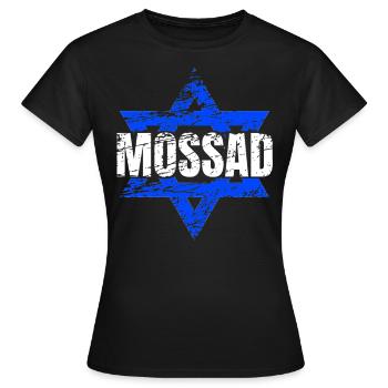 Mossad Israel Israeli Intelligence Tel Aviv - Women's T-Shirt - black - Front - AI Model Female 172 dark (172cm)