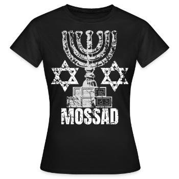 Mossad Israel Israeli Intelligence Tel Aviv - Women's T-Shirt - black - Front - AI Model Female 172 dark (172cm)