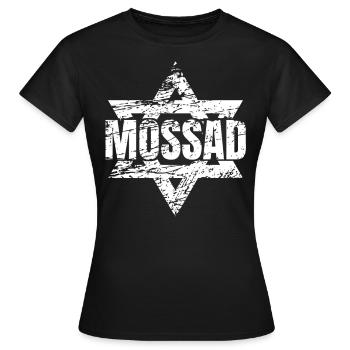 Mossad Israel Israeli Intelligence Tel Aviv - Women's T-Shirt - black - Front - AI Model Female 172 dark (172cm)