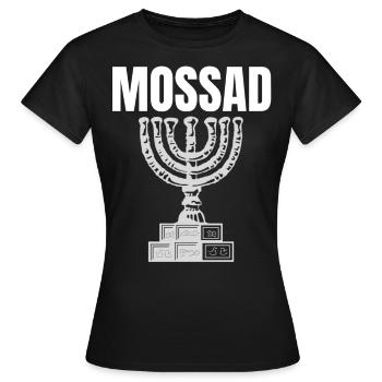 Mossad Israel Israeli Intelligence Tel Aviv - Women's T-Shirt - black - Front - AI Model Female 172 dark (172cm)