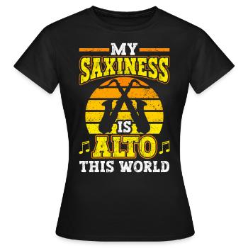 Saxophoniste Saxophoniste Saxophoniste - T-shirt Femme - noir - Devant - AI Model Female 172 dark (172cm)