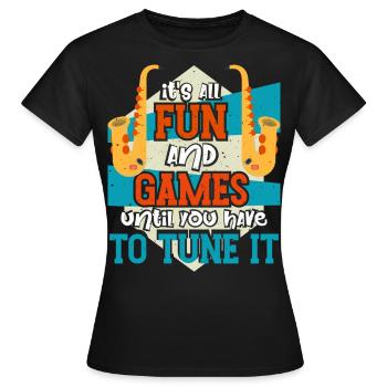 Saxophoniste Saxophoniste Saxophoniste - T-shirt Femme - noir - Devant - AI Model Female 172 dark (172cm)