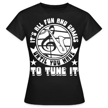 Saxophoniste Saxophoniste Saxophoniste - T-shirt Femme - noir - Devant - AI Model Female 172 dark (172cm)