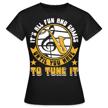 Saxophoniste Saxophoniste Saxophoniste - T-shirt Femme - noir - Devant - AI Model Female 172 dark (172cm)