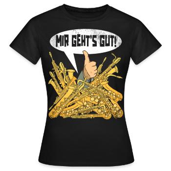Saxophoniste Saxophoniste Saxophoniste - T-shirt Femme - noir - Devant - AI Model Female 172 dark (172cm)