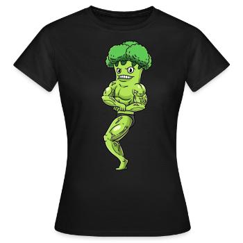 Brokkoli Fitness Fitnessstudio Motivation - Frauen T-Shirt - Schwarz - Vorne - AI Model Female 172 dark (172cm)