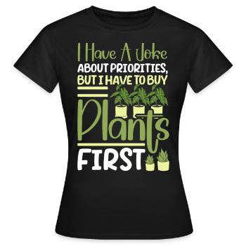 Amoureux des plantes Jardinage Jardiniers - T-shirt Femme - noir - Devant - AI Model Female 172 dark (172cm)