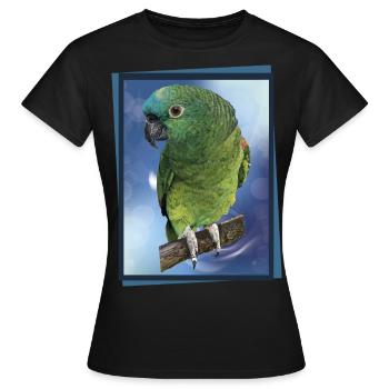 L’amazone à front bleu - T-shirt Femme - noir - Devant - AI Model Female 172 dark (172cm)