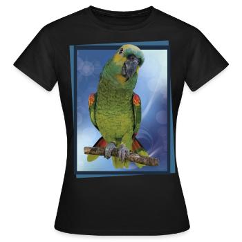 L’amazone à front bleu - T-shirt Femme - noir - Devant - AI Model Female 172 dark (172cm)