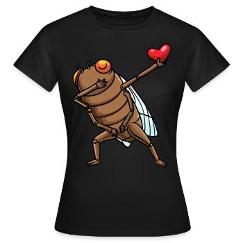Dabbing Cigale Entomologie Entomologie des insectes Entomologiste - T-shirt Femme - noir - Devant - AI Model Female 172 dark (172cm)