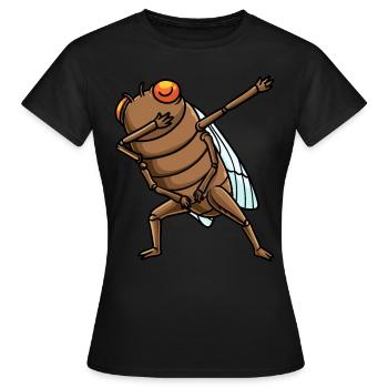 Dabbing Cigale Entomologie Entomologie des insectes Entomologiste - T-shirt Femme - noir - Devant - AI Model Female 172 dark (172cm)
