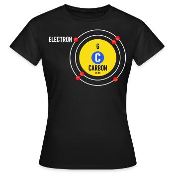Carbon Atom Chemistry for Chemists Teacher Student - Women's T-Shirt - black - Front - AI Model Female 172 dark (172cm)