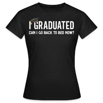 J’ai obtenu mon diplôme de maîtrise - T-shirt Femme - noir - Devant - AI Model Female 172 dark (172cm)