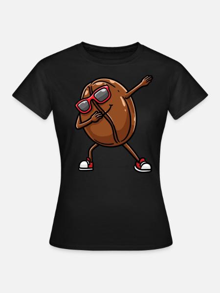 Kaffeebohne Mit Sonnenbrille Tänzer Tanzen - Frauen T-Shirt - Schwarz