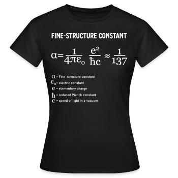 Physique des constantes de structure fine - T-shirt Femme - noir - Devant - AI Model Female 172 dark (172cm)