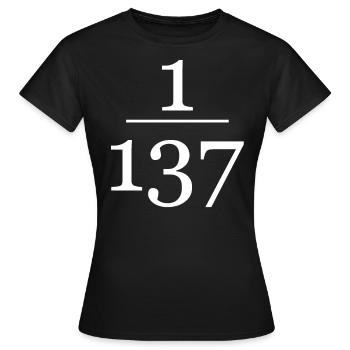 Physique des constantes de structure fine - T-shirt Femme - noir - Devant - AI Model Female 172 dark (172cm)
