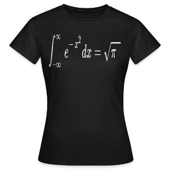 Gaussian integral Mathematical mathematical - Women's T-Shirt - black - Front - AI Model Female 172 dark (172cm)