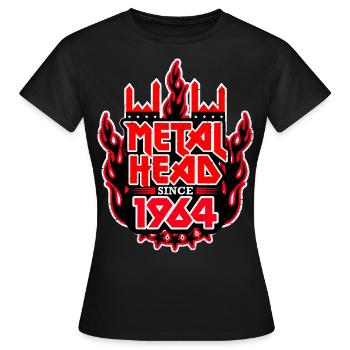 MÉTALLEUX depuis 1964 - T-shirt Femme - noir - Devant - AI Model Female 172 dark (172cm)