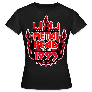 MÉTALLEUX depuis 1993 - T-shirt Femme - noir - Devant - AI Model Female 172 dark (172cm)