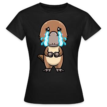 Émoticône ornithorynque de Kawaii - T-shirt Femme - noir - Devant - AI Model Female 172 dark (172cm)