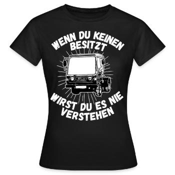 Multicar M25 Multicar Neu Multricar Lastkraftwagen - Frauen T-Shirt - Schwarz - Vorne - AI Model Female 172 dark (172cm)