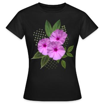 Fleurs - Bouquet - Fleurs - Flore - T-shirt Femme - noir - Devant - AI Model Female 172 dark (172cm)