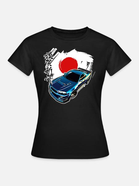 Jdm / Tuning / Turbolader / Felgen / Chiptuning - Frauen T-Shirt - Schwarz