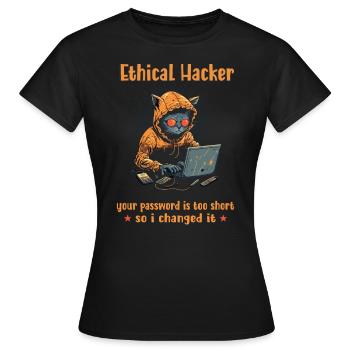 Cybersécurité éthique Analyste en piratage éthique - T-shirt Femme - noir - Devant - AI Model Female 172 dark (172cm)