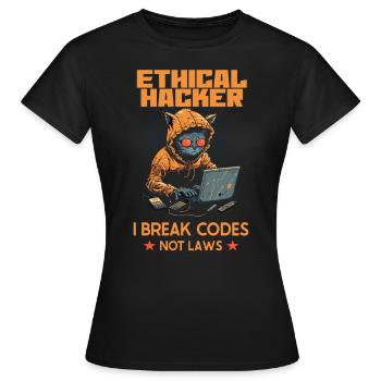 Analyste en piratage éthique Cybersécurité éthique - T-shirt Femme - noir - Devant - AI Model Female 172 dark (172cm)