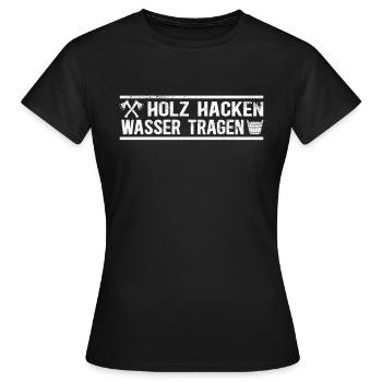 Holz hacken und Wasser tragen - Zen Buddhismus - Frauen T-Shirt - Schwarz - Vorne - AI Model Female 172 dark (172cm)