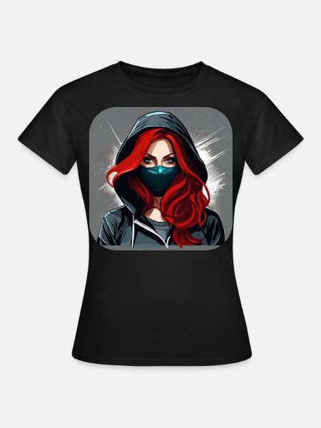Cooles Cyberpunk Girl VI - Frauen T-Shirt - Schwarz