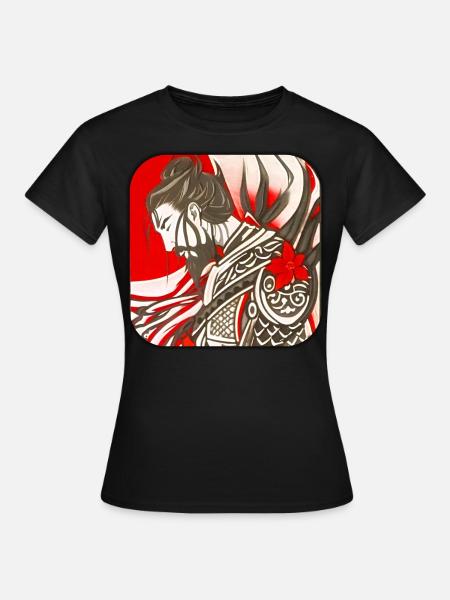 Stolzer Samurai Krieger - Frauen T-Shirt - Schwarz
